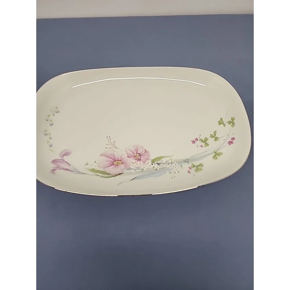 Vintage 90's Mikasa Pretty Bouquet Serving Platter 15.25